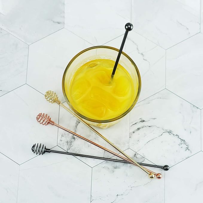 Coffee Stir Sticks, BURLIHOME Specialty Spoons Stainless Steel Spherical Mixing - Image 4