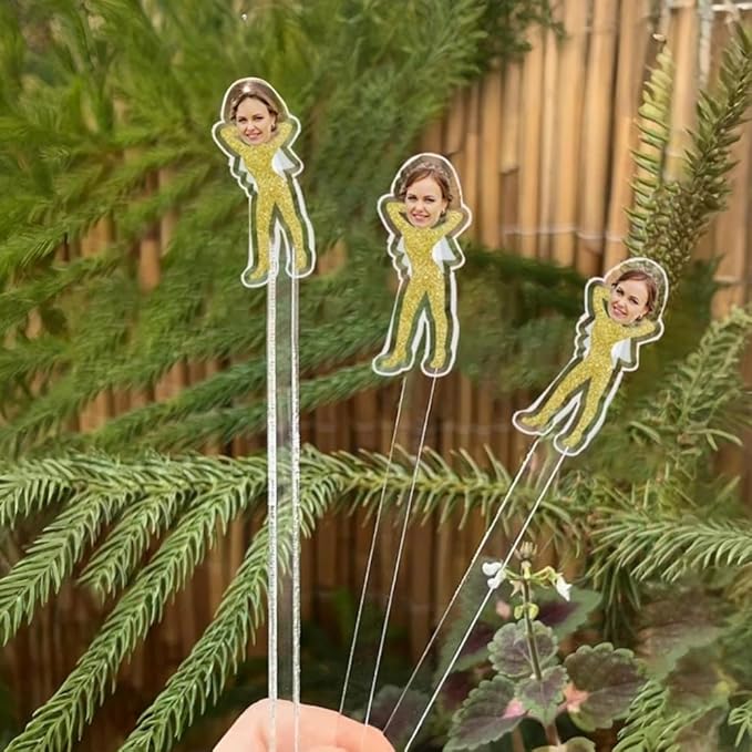 Personalized 50 pcs Double-Sided Wedding Stir Stick, Custom Bride Face Dancers by FamiTrendz