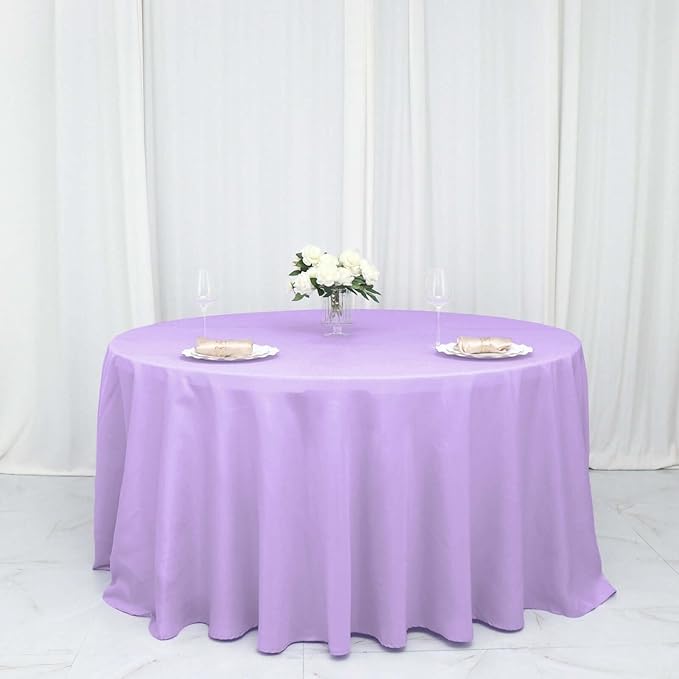Efavormart Round Tablecloth, 132 Inch Stain & Wrinkle Resistant Washable Table - Image 3