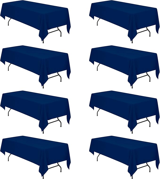 BRILLMAX 8 Pack Navy Blue Tablecloths by BRILLMAX