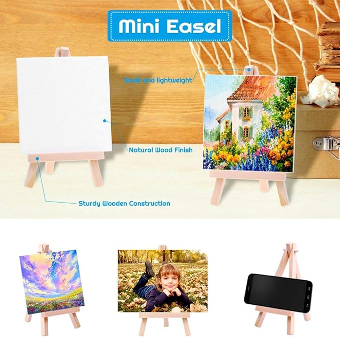 Mini Canvases 18 Pack, Cridoz Small Painting Canvas - Image 3