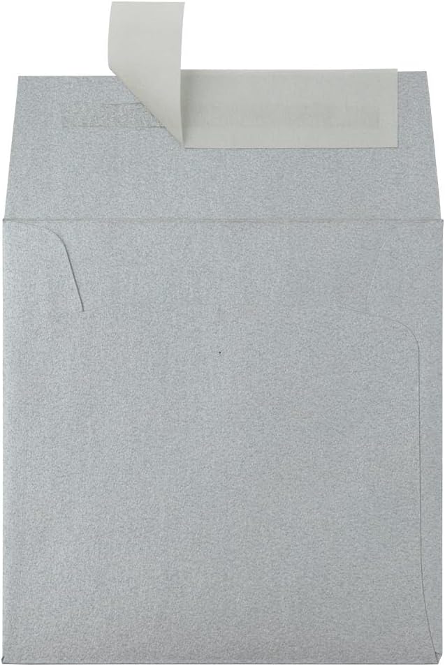 LUXPaper Square Invitation Envelopes | Peel & Press | 3 1/4" x 3 1/4" | Silver by LUXPaper