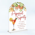 Aperol Spritz Decor Sign for Wedding Acrylic Arch Wedding Bridal Shower Baby by Unknown