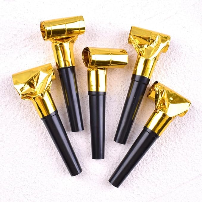 24pcs Party Blowers, Gilding Noisemakers Party Blowouts Squawkers Fringed Noise - Image 3