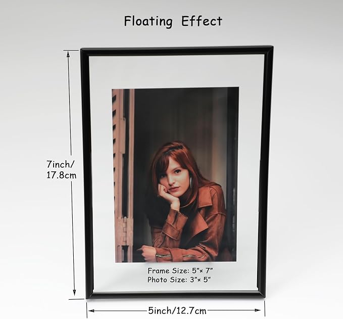Black Floating Frame with Romantic Heart, - Image 2