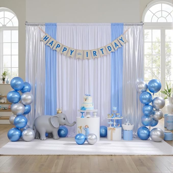 30ft x 10ft Silver Sequin Backdrop Curtain - Image 7