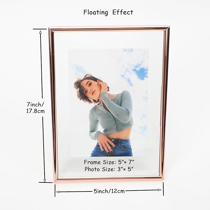 Rose Gold Floating Frame with “Heart”, - Image 2
