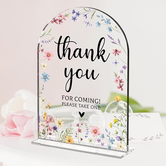 Wedding Sign Decor, Thank You For Coming Sign, 5x7 Inch Arch Acrylic, Wedding - Image 4