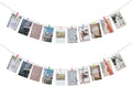 Hanging Photo Display with Clips, Boho Wooden Bead Garland Collage Picture by KLOGTSINDDirect