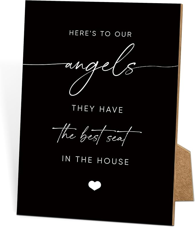 Funeral Sign, 8x11 Black Minimalist Style Loss of Loved One Memorial Sign by TCJIU