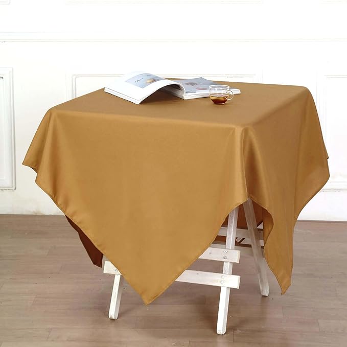 Efavormart 54x54 Gold Wholesale Linens Seamless Polyester Square Linen - Image 9