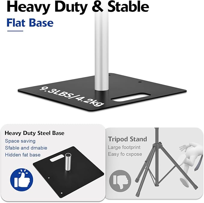 Pipe and Drape Backdrop Stand, 8ft x 10ft Backdrop Stand, Adjustable Metal - Image 3