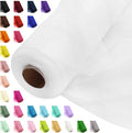 54" by 20 Yards White Tulle Fabric Rolls by AblemeDeco
