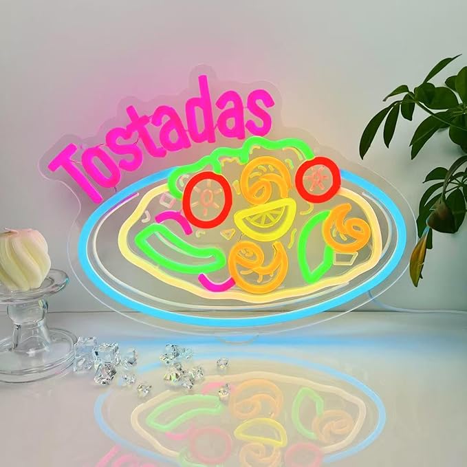 CNBEYOUNG Tostadas Neon Sign, Neon Lights Hanging Wall Art Decoration - Image 7