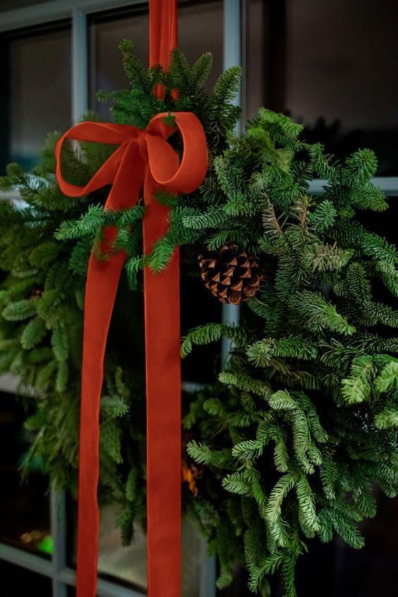 Burnt Orange Velvet Ribbon 1.5'' 25 Yards - Image 4