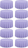 10 Pack Lavender Round Tablecloths by REWOMC