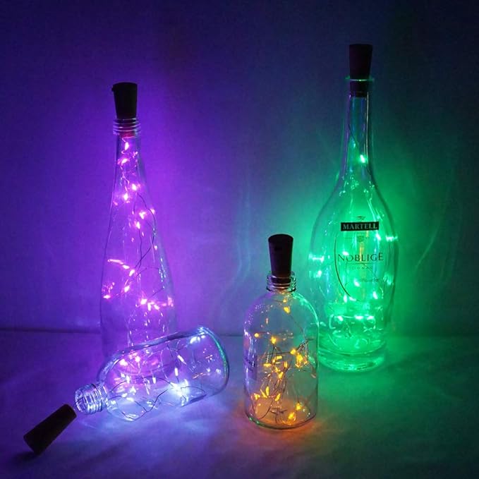 Wine Bottle Lights with Cork Switch, 15 LED 8 Pack Battery Operated Mini Fairy - Image 7
