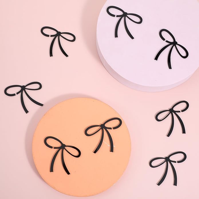 20 Pcs Bows for Champagne Glasses, Acrylic Drink Tags, Bows Drink Charms - Image 5