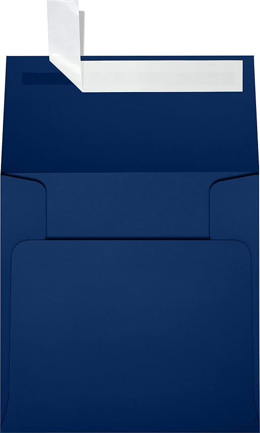 LUXPaper Square Invitation Envelopes | Peel & Press | 4" x 4" | Navy Blue | by LUXPaper