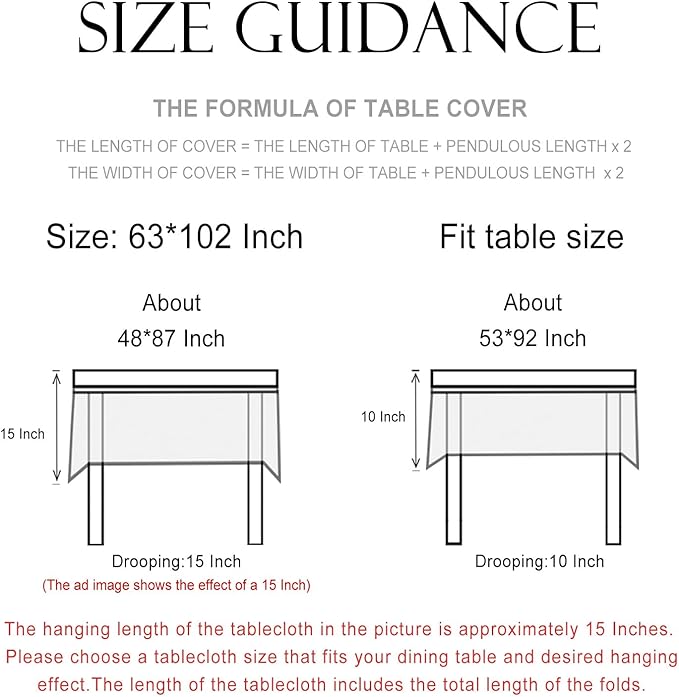 patdrea Designer Vintage Blue Long Rectangle Tablecloth, Linen Anti-Wrinkle - Image 7