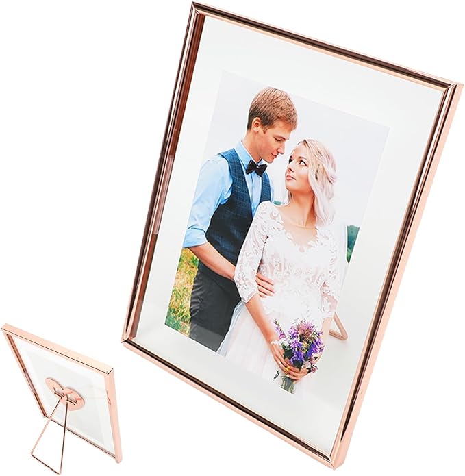 6"x8" Rose Gold Heart Floating Frame, by AhaGoOfficial