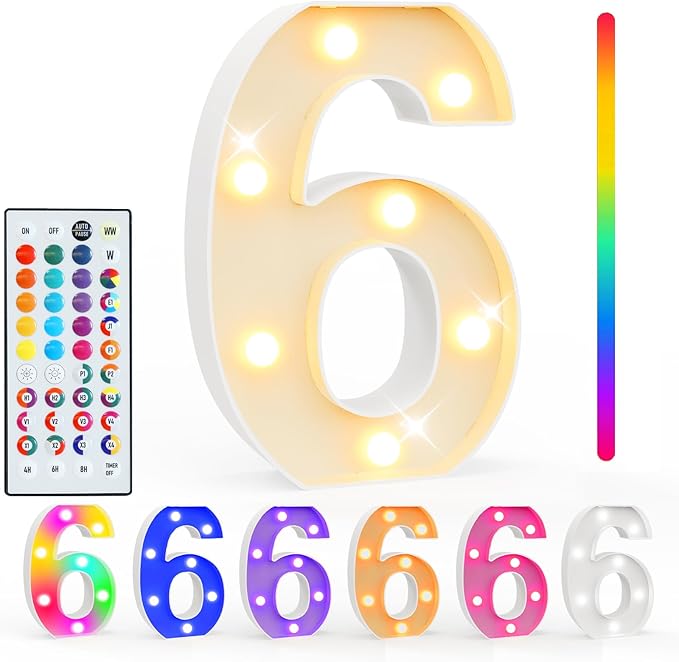 Pooqla Colorful Lighted Numbers by Pooqla