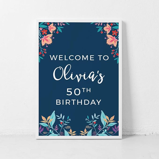 Andaz Press Personalized Extra Large Birthday Easel Board Party Sign, 12x18-inch - Image 4
