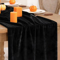 Black Velvet Table Runner 3 Pack Fall Halloween Black Table Runners 20 x 120 by DeZerlor