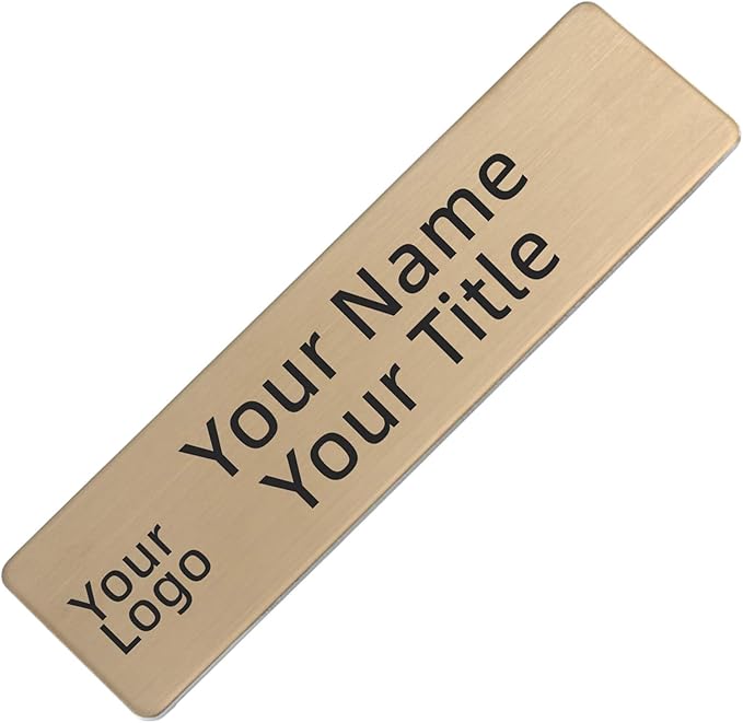 Stainless Steel Bronze Custom Name Tags by QIPAN