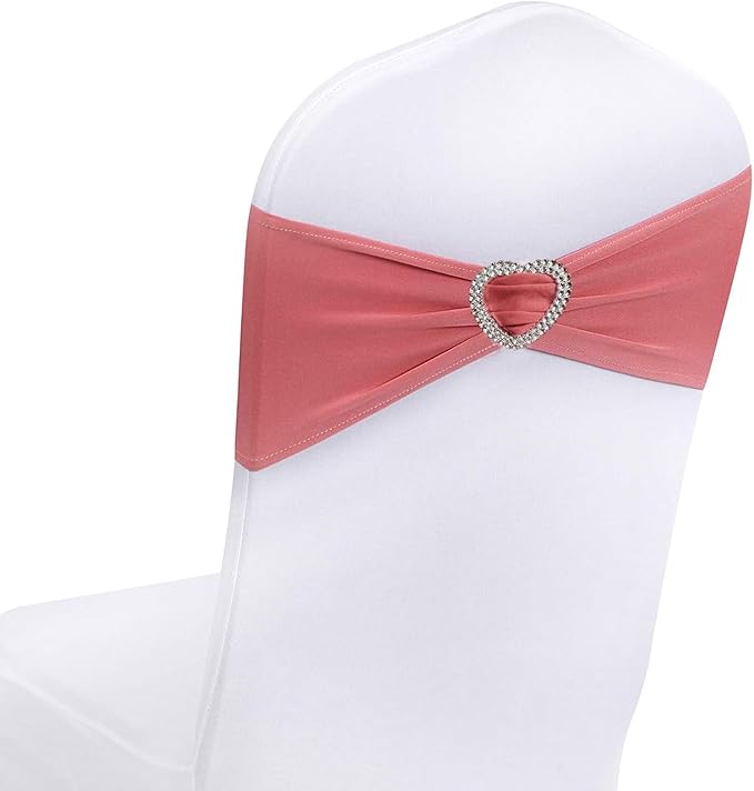Coral Red Chair Sashes 25 Pack Spandex Coral Red Sashes by Unknown