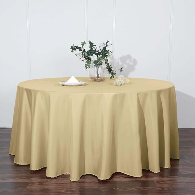 Efavormart Round Tablecloth, 120 Inch Stain & Wrinkle Resistant Washable Table - Image 2
