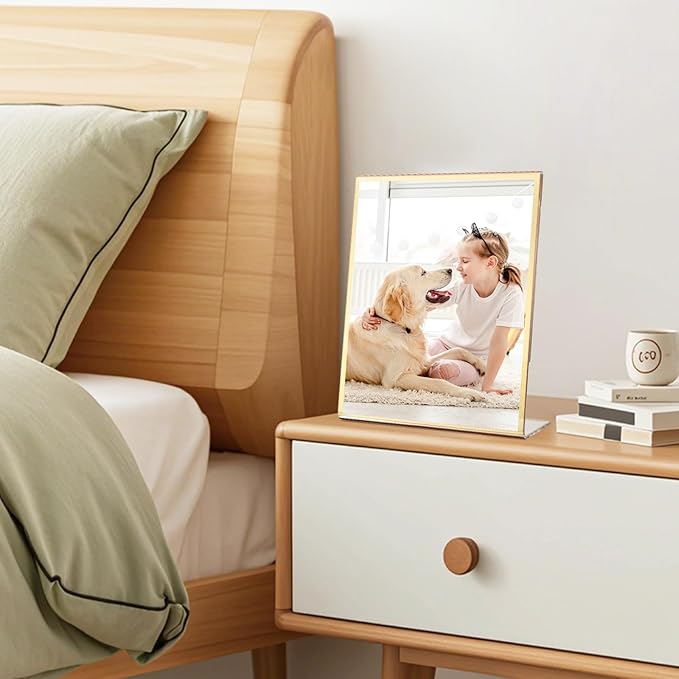 Acrylic Gold Frames 8 x10, Slanted Back Gold Picture Frames Table Acrylic Sign - Image 5