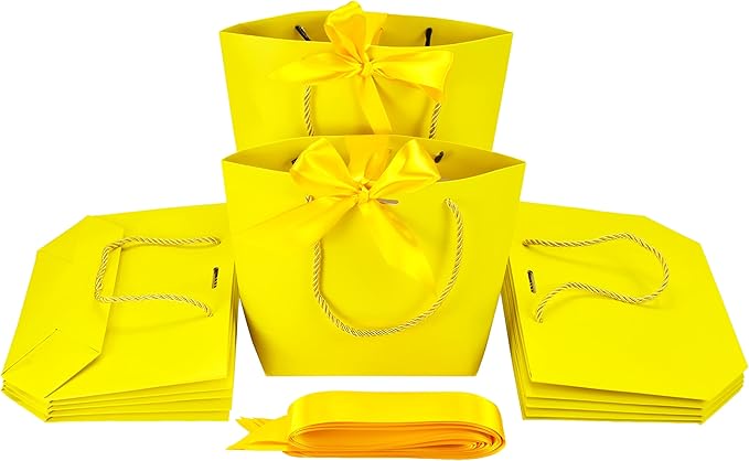 HUAPRINT Gift Bags with Handles, 7.48×3.54×7.9 inches, Party Favor Bags with by HUAPRINT