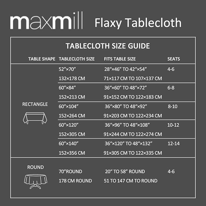 maxmill Flaxy Faux Linen Tablecloth - Image 7