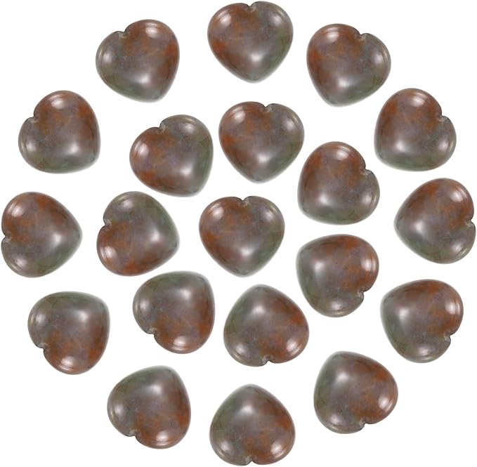 PATIKIL 20 Pcs Natural Heart Shaped Crystal Stone, 0.6 Inch Mini Polished Love by PATIKIL