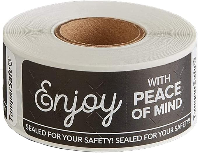 Angel's Peel Lounge Tamper Proof Stickers Roll — Tamper Evident Stickers by AngelsPeelLounge