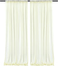 PARTISKY 10ftx10ft Ivory Chiffon Sheer Backdrop Curtains, Wrinkle-Free Wedding by Partisky