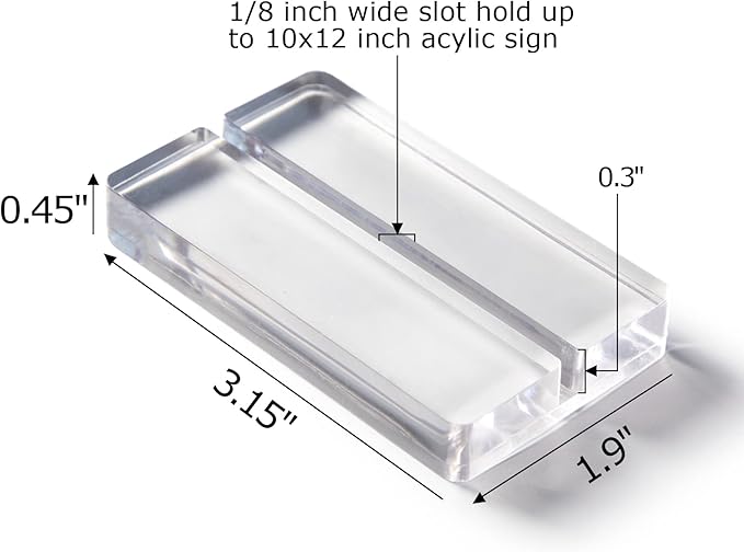 Acrylic Sign Holders, Table Numbers Display Stands, - Image 2