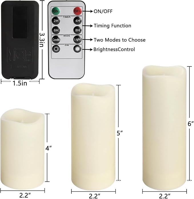 Set of 24 Waterproof Outdoor Flameless Candles, LED Candles - Image 5
