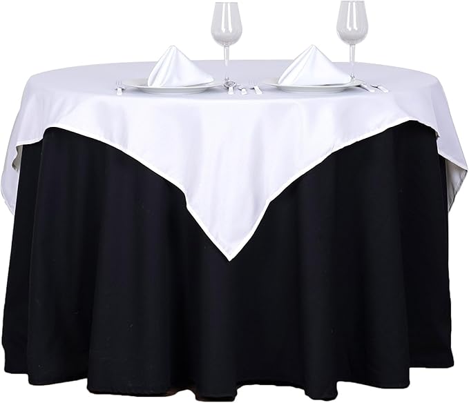 Efavormart 54x54 White Wholesale Linens Seamless Polyester Square Linen - Image 8