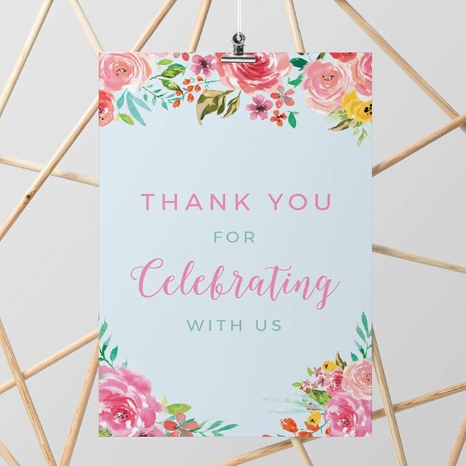 Andaz Press Extra Large Wedding Easel Board Party Sign, 12x18-inch, Tea Party - Image 6