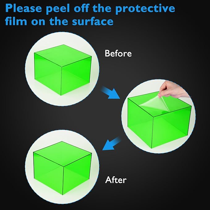 Green Buffet Risers 3 Pcs Acrylic Boxes Display Risers - Image 3
