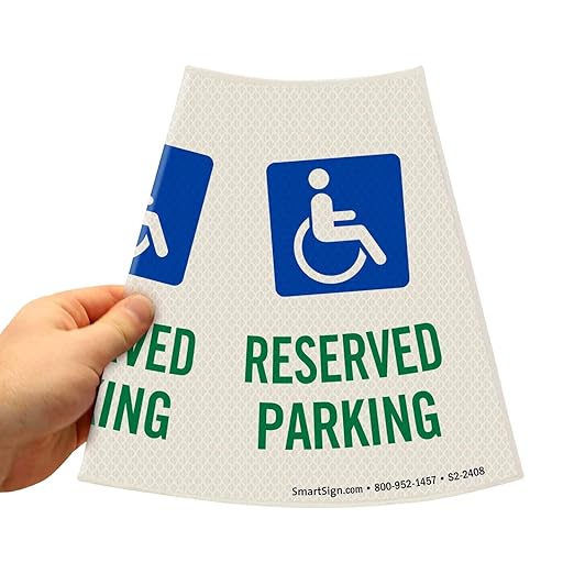 SmartSign 6-Pack Reflective Parking Cone Signs - Image 4