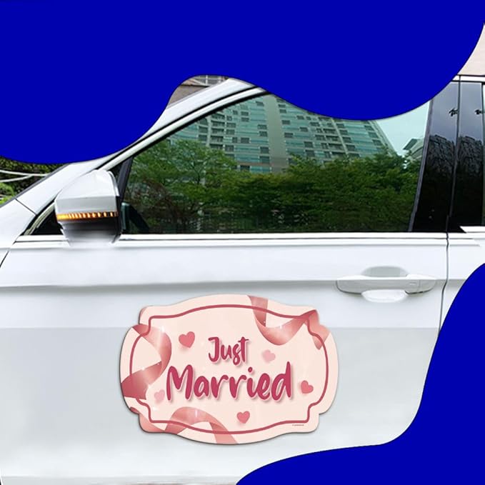 GEEKBEAR Just Got Married Car Magnet - Image 2