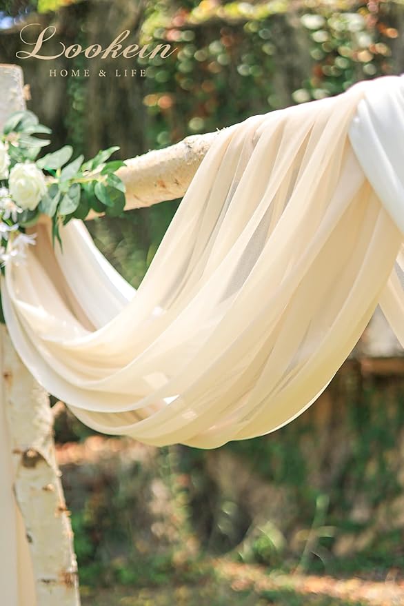 Lookein Chiffon Arch Fabric Drapes - Image 5
