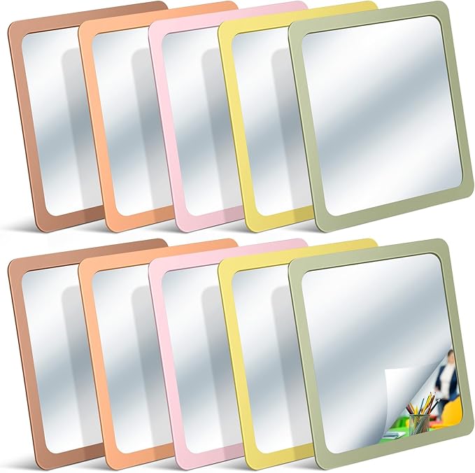 Dandat 10 Pcs Small Mirrors for Kids 6 x 6 Inch Square Shatter Proof Reflector by Dandat