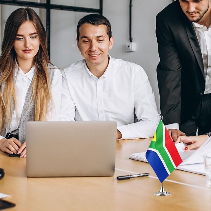 South Africa Flag South African Flags, Small Mini South African Desk Flag - Image 4