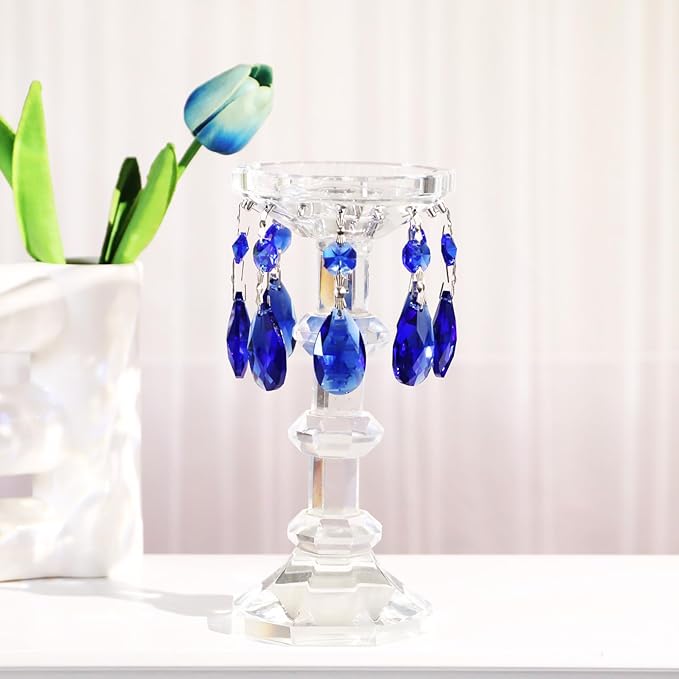10pcs Crystal Prisms Chandelier Blue Ornament Pendants Rainbow Maker 38mm Drop - Image 6