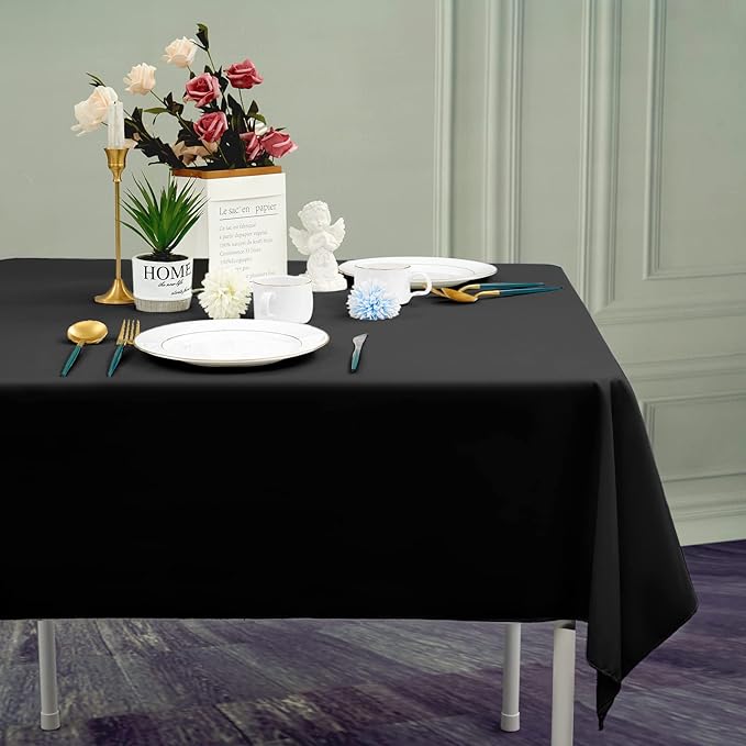 6 Pack Black Square Tablecloths - Image 3