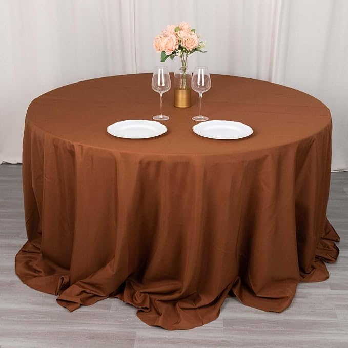 Efavormart Round Tablecloth, 132 Inch Stain & Wrinkle Resistant Washable Table by efavormart